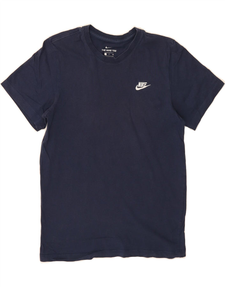 NIKE Mens T-Shirt Top Small Navy Blue Vintage Nike and Second-Hand Nike from Messina Hembry 
