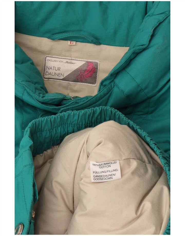 veste rembourrée homme vintage UK 40 Grand coton turquoise