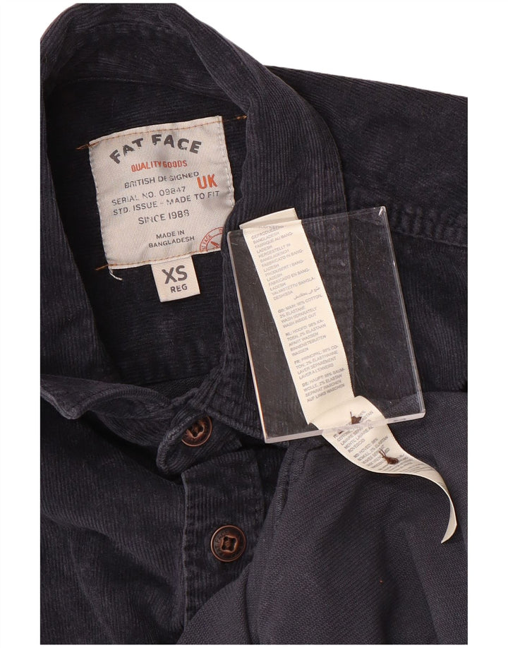 FAT FACE Chemise Velours Côtelé XS Bleu Marine Coton Homme