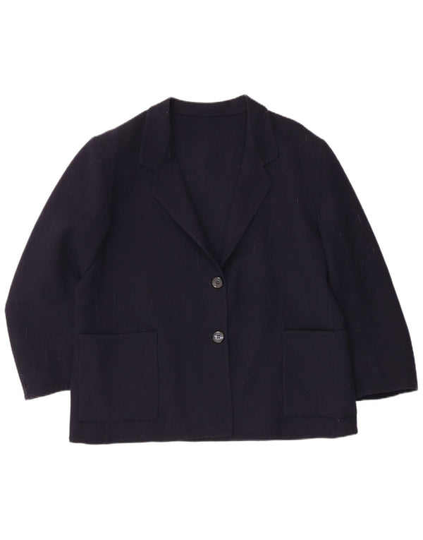 Piacenza Veste blazer à manches 3/4 et 2 boutons pour femme UK 16 Large Bleu marine