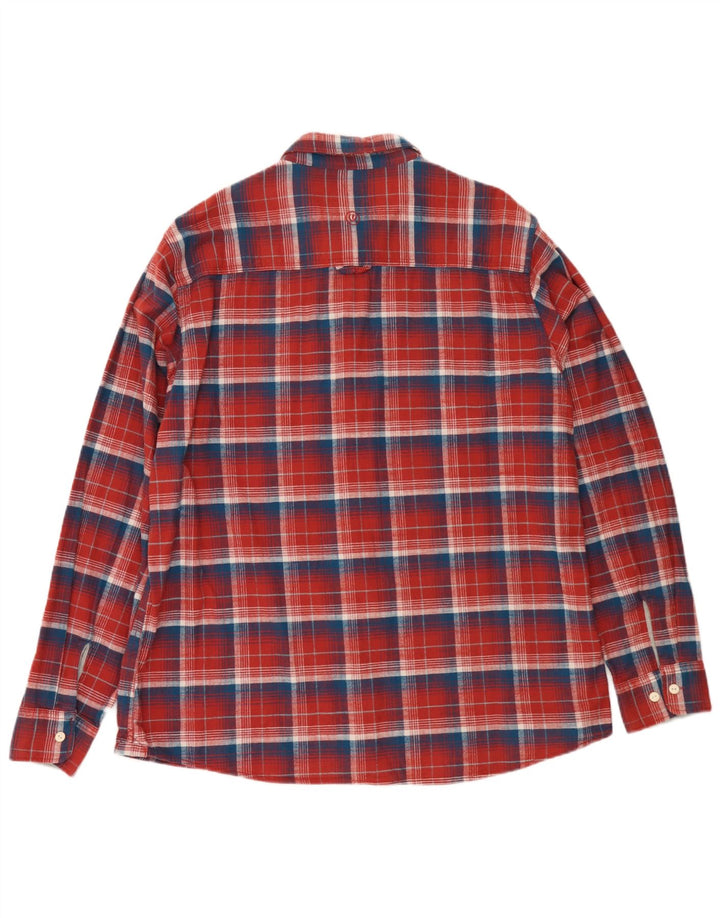 Chemise en flanelle pour hommes Fat Face 2XL coton à carreaux rouge