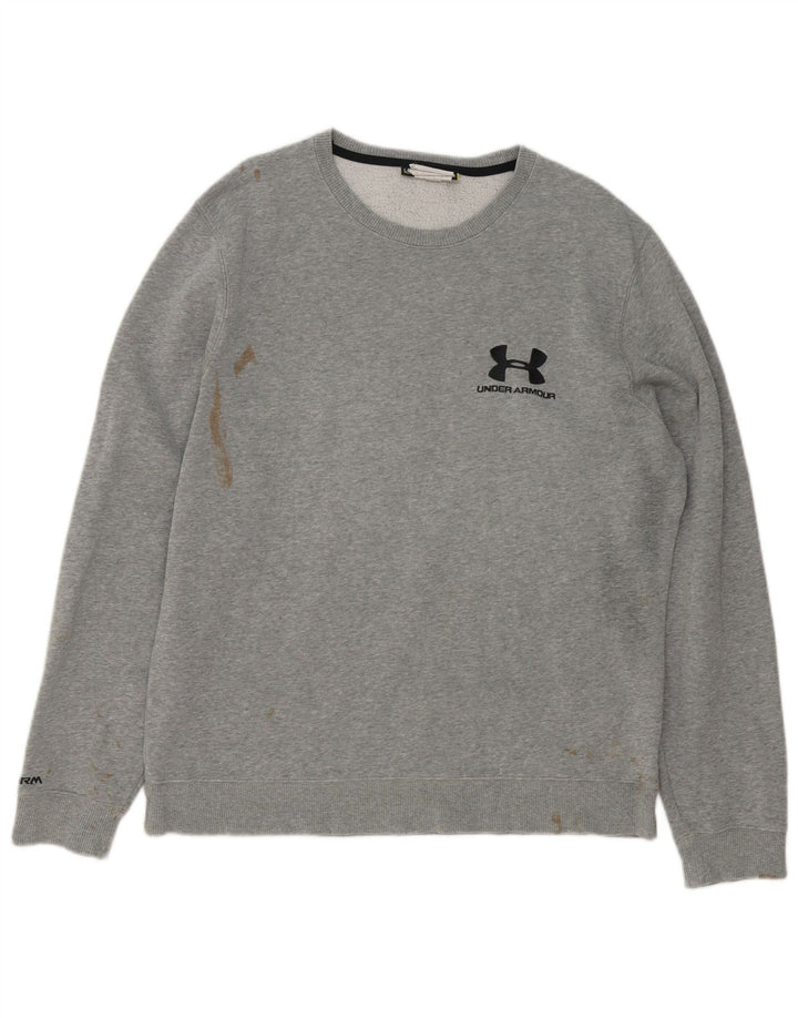 Under Armour Sweat-shirt graphique pour homme, grand, gris moucheté
