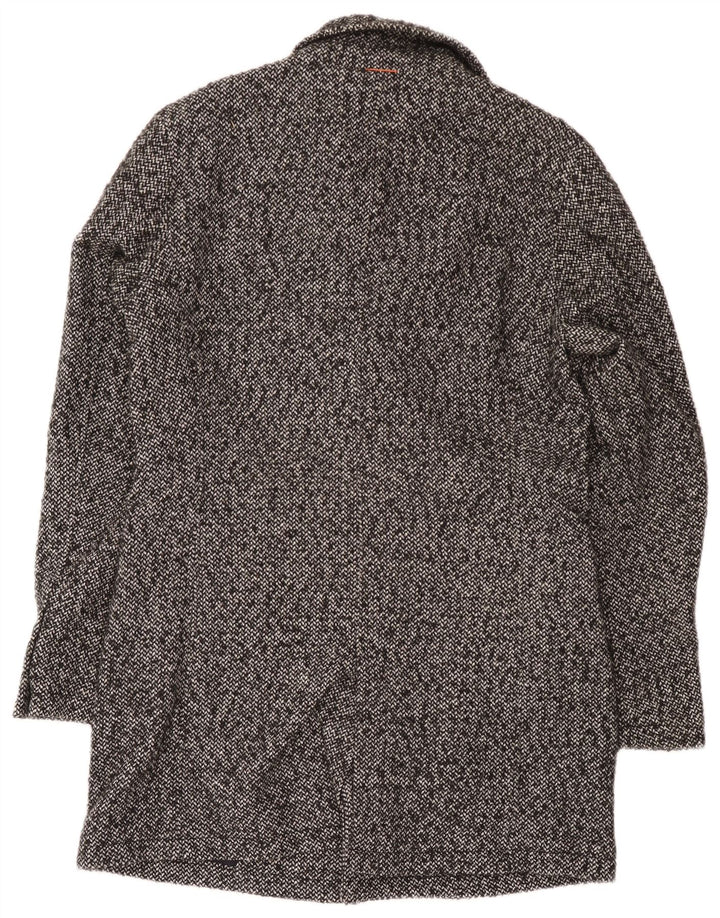Hugo Boss Manteau Homme UK 52 XL Gris Moucheté Polyacrylique