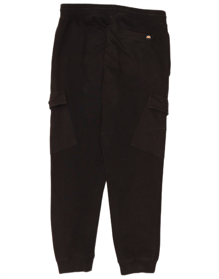 Ellesse Pantalon de survêtement cargo pour homme en coton noir Taille L