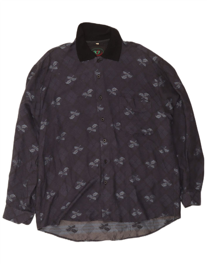 Daniel Dodd Chemise Homme XL Bleu Marine Carreaux Polyester