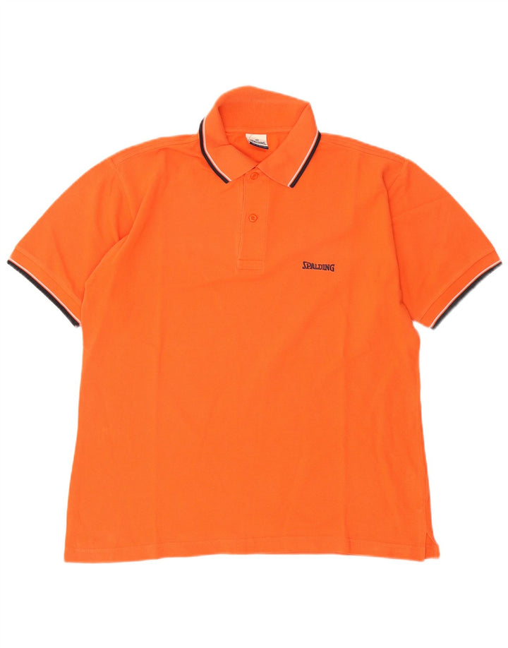 Spalding Polo Homme Orange Moyen Coton