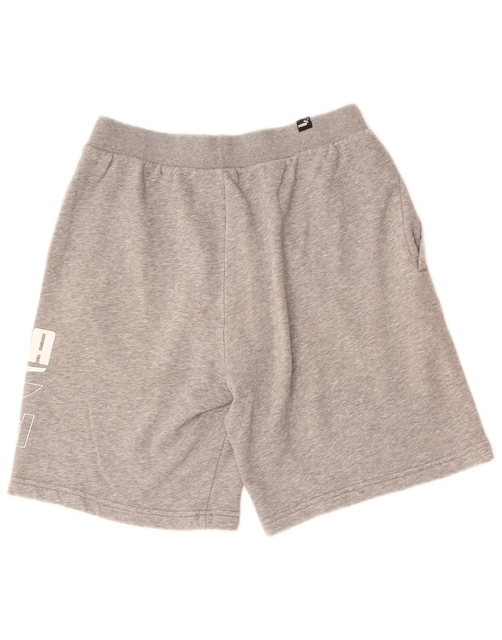 Puma Short de Sport Graphic Homme Petit Gris Coton