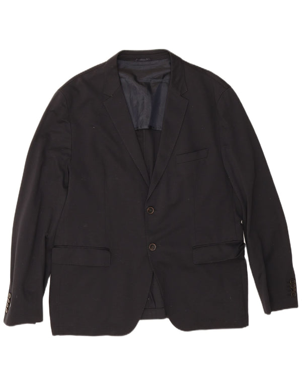 Hugo Boss Veste blazer à 2 boutons pour homme UK 40 Large Bleu marine Coton
