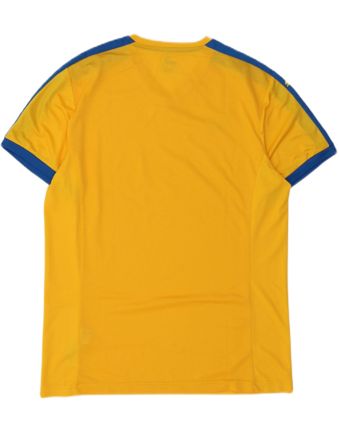 PUMA T-Shirt Homme Top XL Jaune Colorblock Polyester