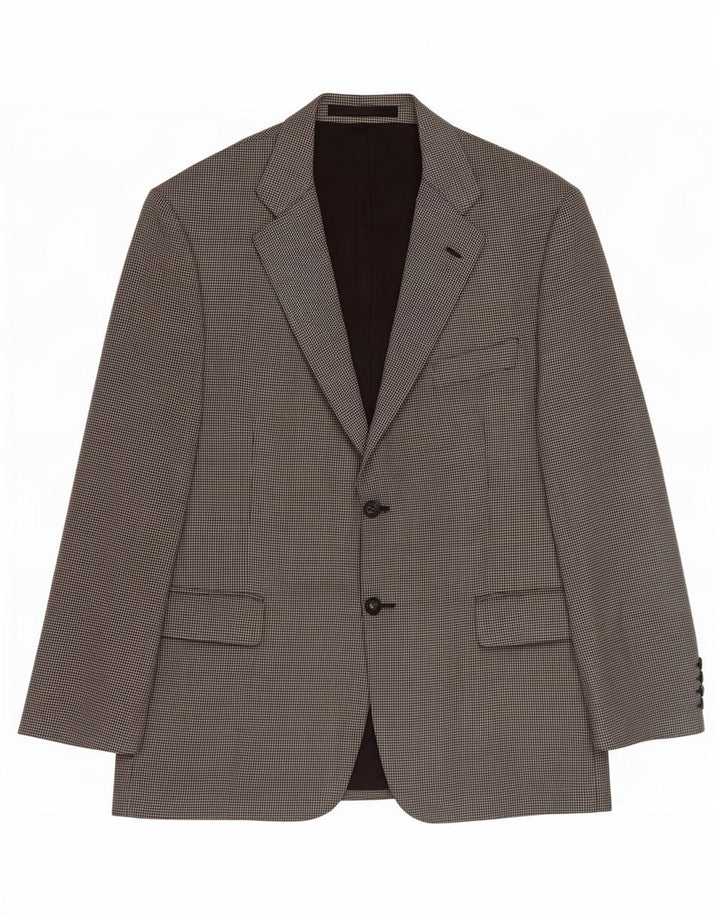 Marks & Spencer Veste blazer à 2 boutons pour homme UK 44 XL pied-de-poule noir
