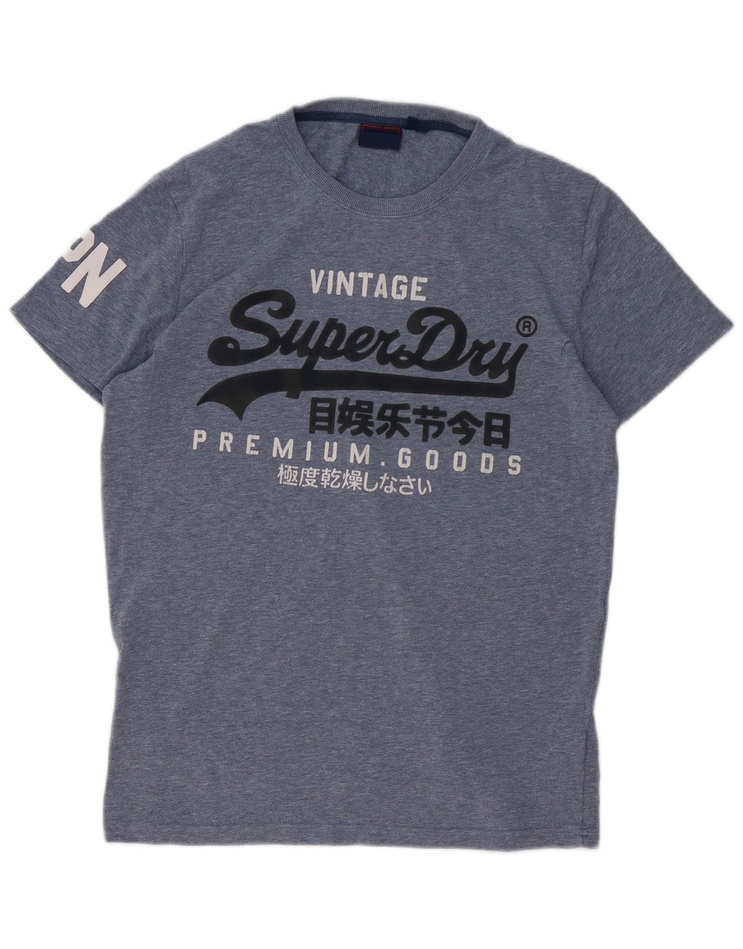 Superdry T-Shirt Graphique Homme Grand Bleu Coton