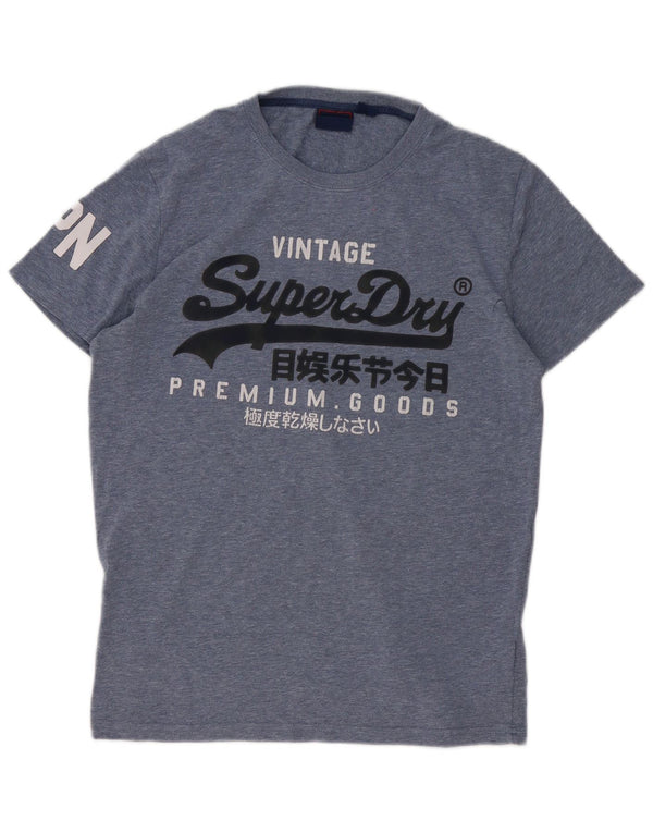 Superdry T-Shirt Graphique Homme Grand Bleu Coton