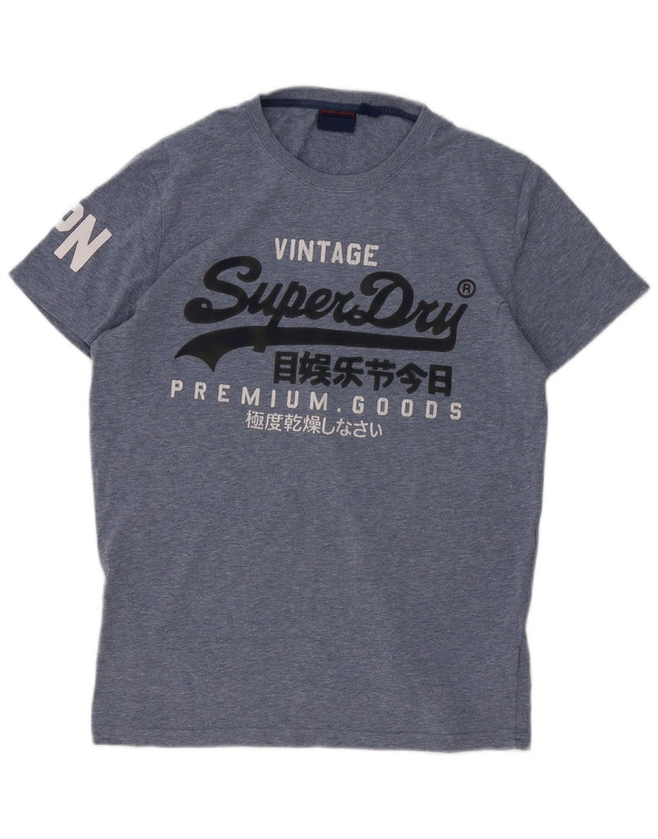 Superdry T-Shirt Graphique Homme Grand Bleu Coton