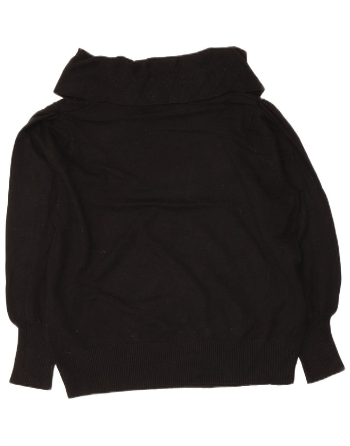 MARKS & SPENCER Pull col roulé pour femme UK 12 Noir moyen