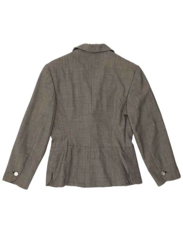 Byblos Veste blazer à 2 boutons pour femme UK 10 Petit Gris