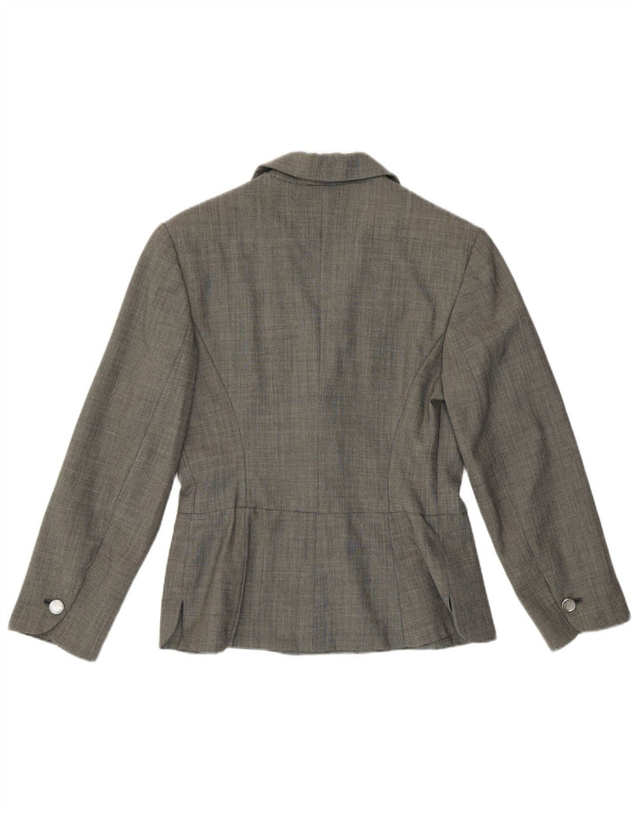 Byblos Veste blazer à 2 boutons pour femme UK 10 Petit Gris