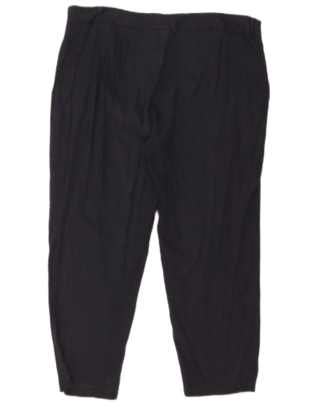 Marks & Spencer Pantalon court femme W36 L25 bleu marine lin