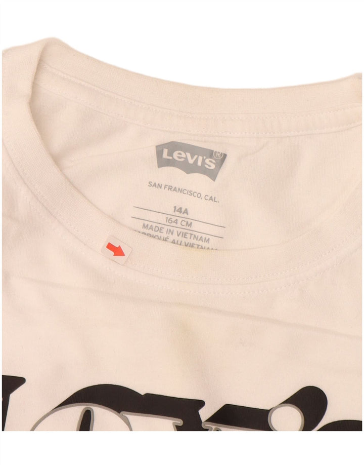 LEVI'S T-Shirt Graphique Garçon 13-14 ans Blanc Coton