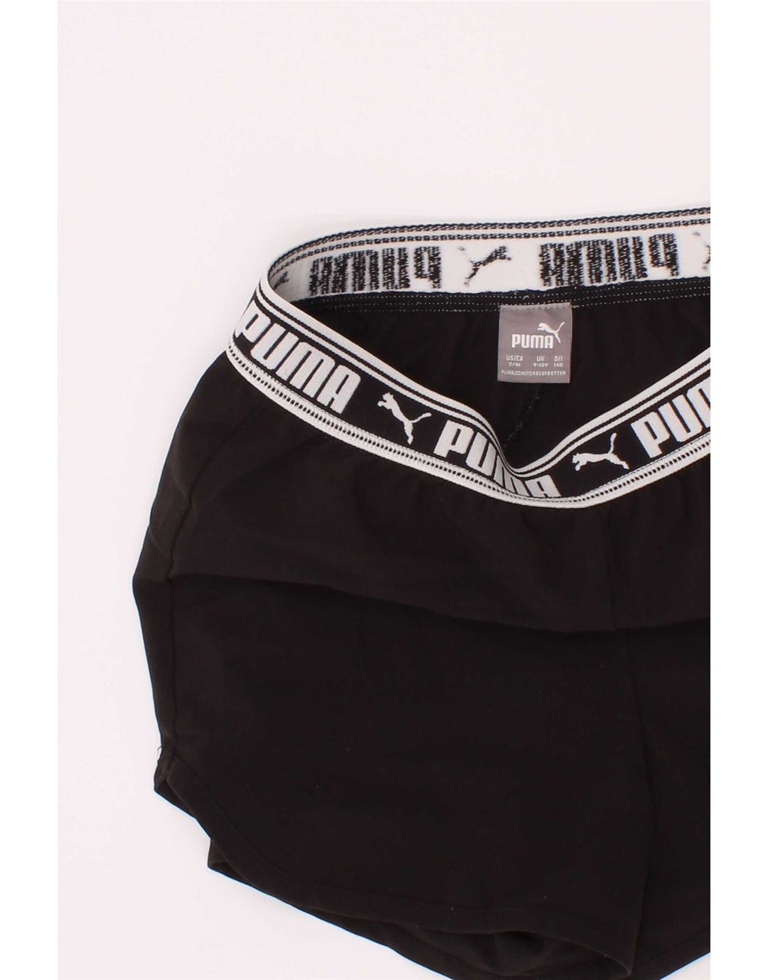 Puma Short de Sport Graphique Fille 9-10 Ans Noir Polyester