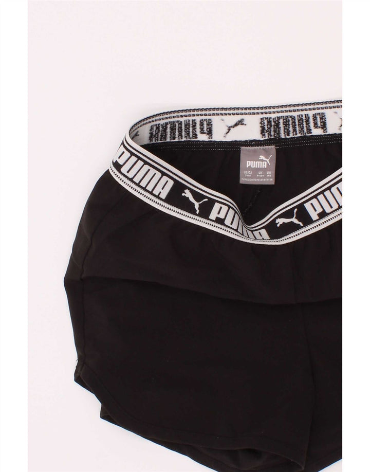 Puma Short de Sport Graphique Fille 9-10 Ans Noir Polyester