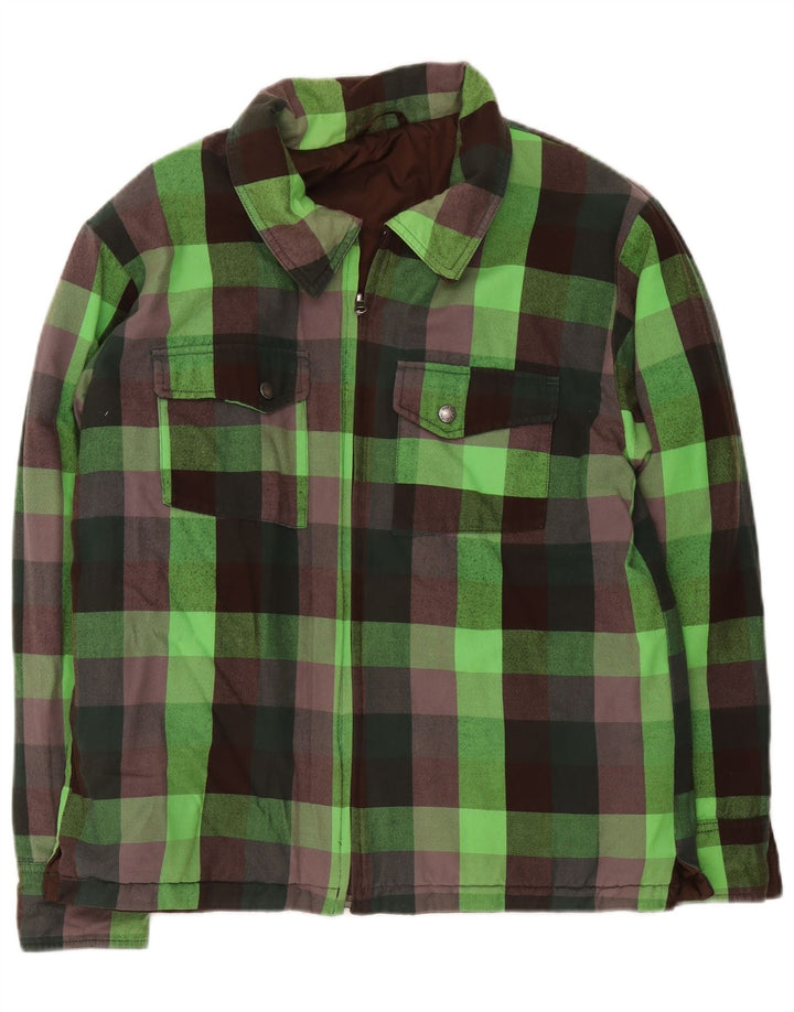 The North Face Veste Bomber Homme UK 38 Medium Green Check