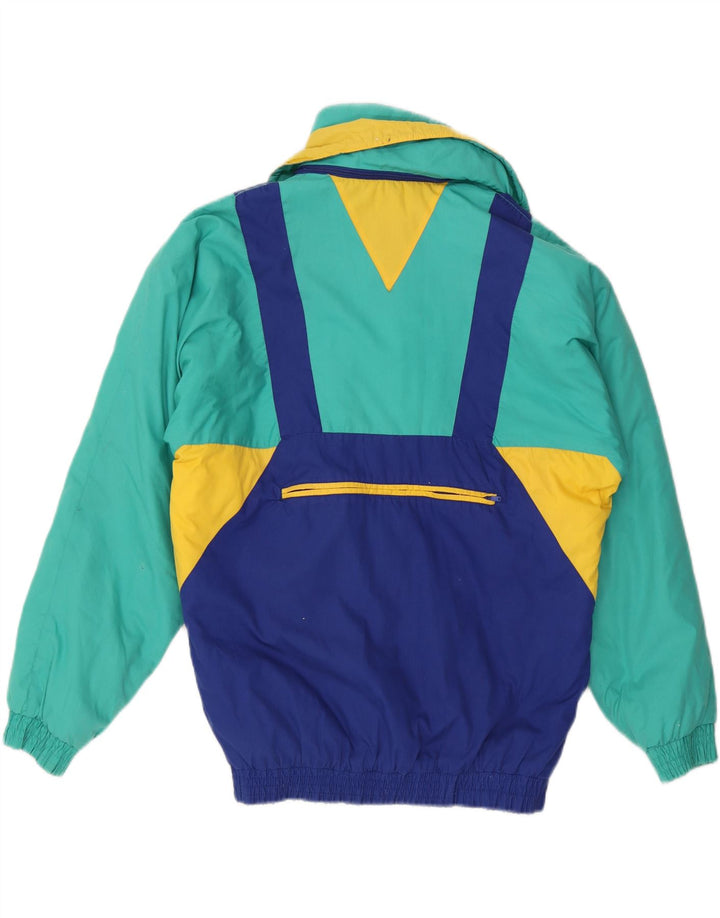 veste de ski à capuche vintage pour hommes UK 38 Medium Multicolore Colourblock