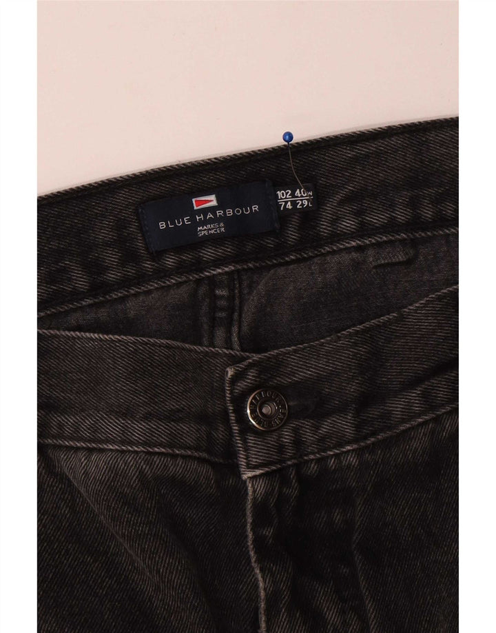 Marks & Spencer Jean droit Blue Harbor homme W40 L29 coton noir