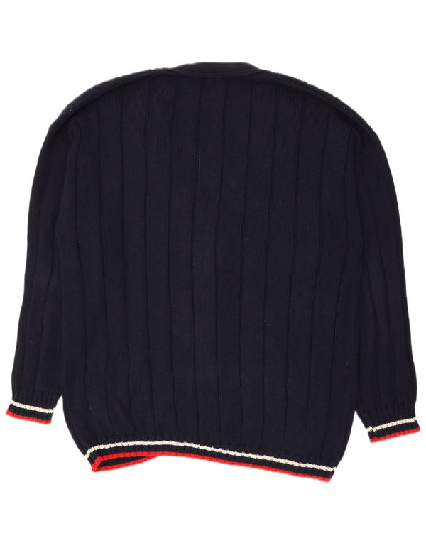 Bennett's Cardigan Homme Pull IT 56 XL Bleu Marine Rayé Coton
