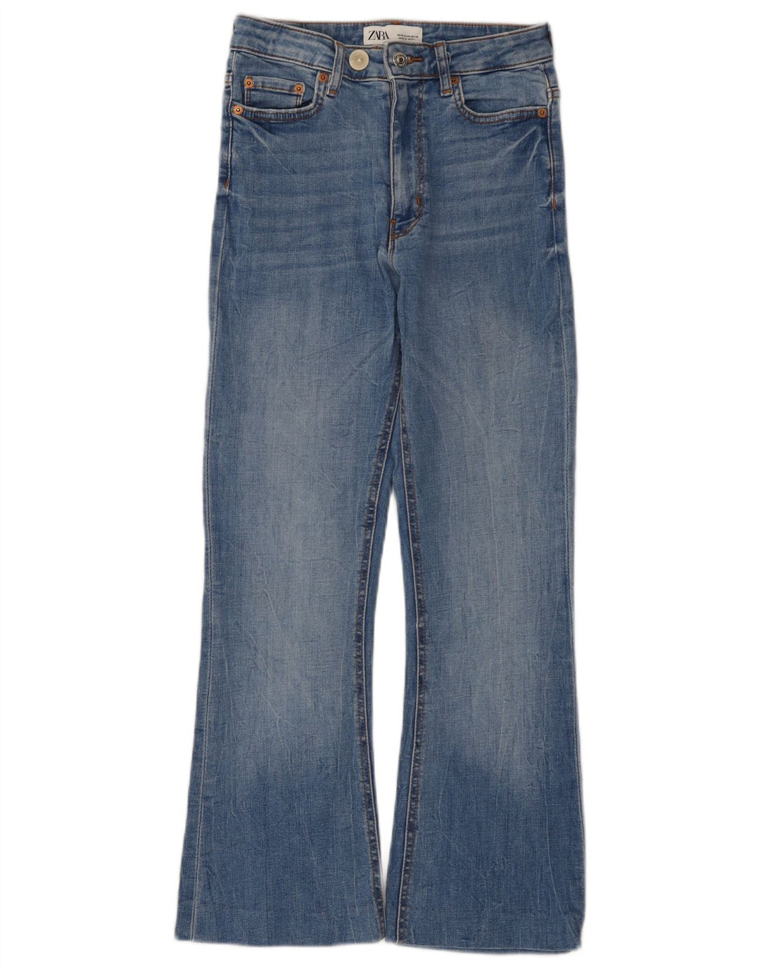 Zara Jean Bootcut Femme EU 36 XS W26 L26 Bleu