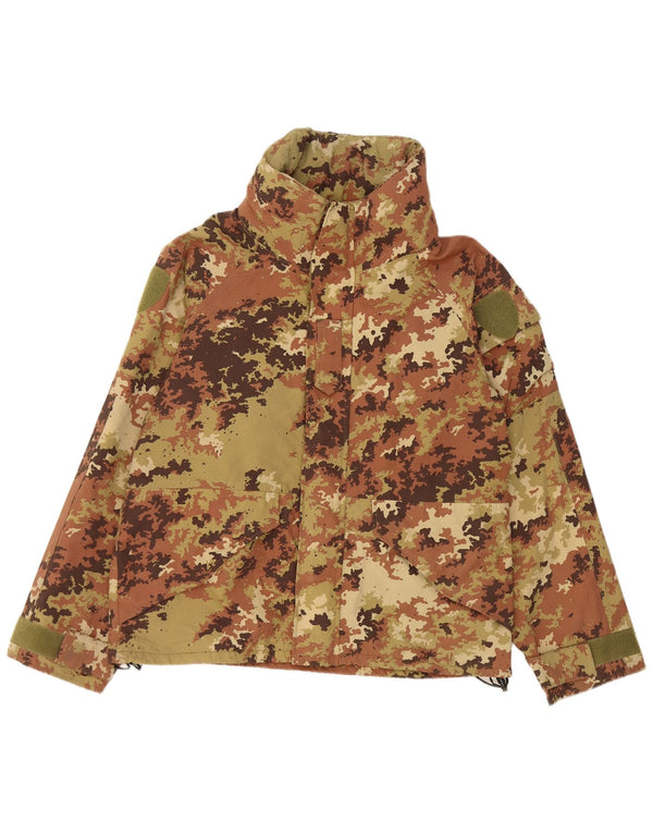 veste militaire à capuche vintage pour hommes UK 38 Camouflage kaki moyen