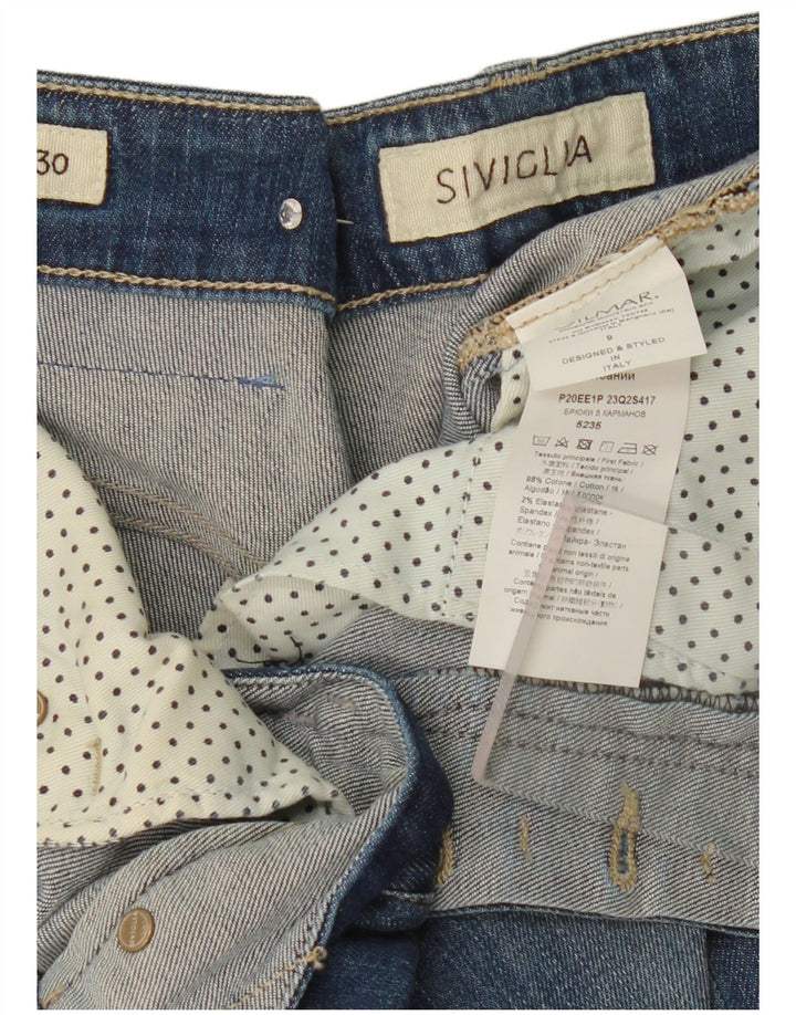 SIVIGLIA Jean Court Femme W30 L26 Bleu Coton