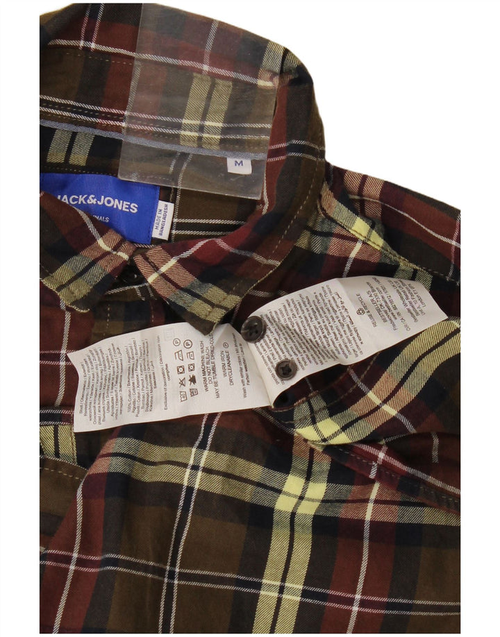 Jack & Jones Chemise en Flanelle Homme Vert Moyen à Carreaux en Coton