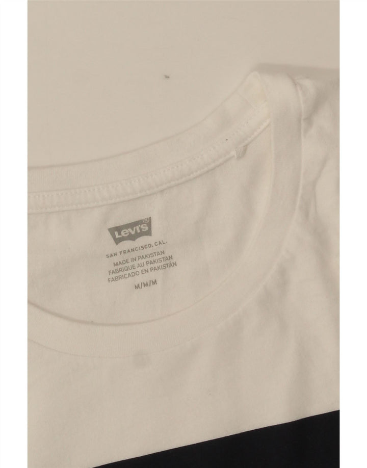Levi's T-Shirt Graphique Femme UK 14 Blanc Moyen