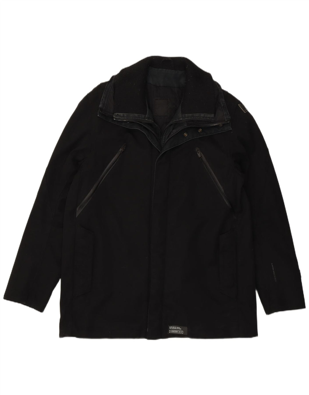 G-Star Veste coupe-vent pour homme UK 40 Large Noir Polyamide