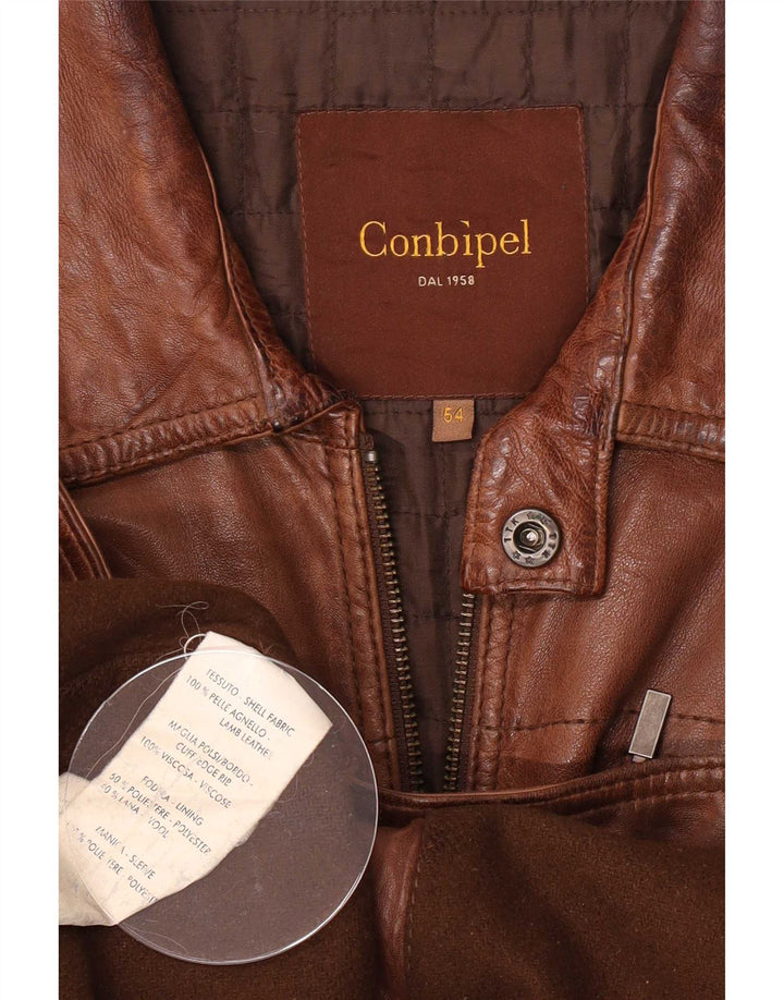 Conbipel Veste en Cuir Homme IT 54 XL Marron