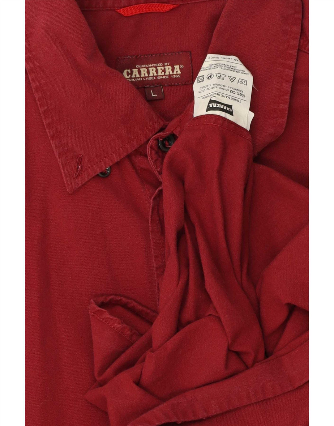 Carrera Chemise Homme Large Bordeaux Coton