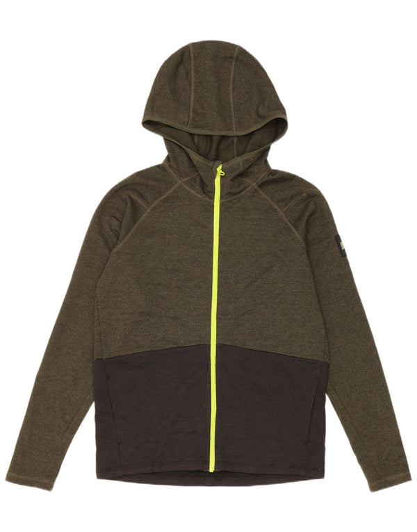 O'Neill Pull à capuche zippé pour garçon 14-15 ans Kaki Colourblock Polyester