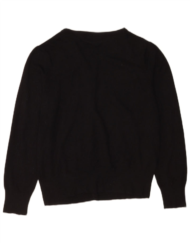 MARKS & SPENCER Pull Cardigan Femme UK 14 Medium Noir Viscose
