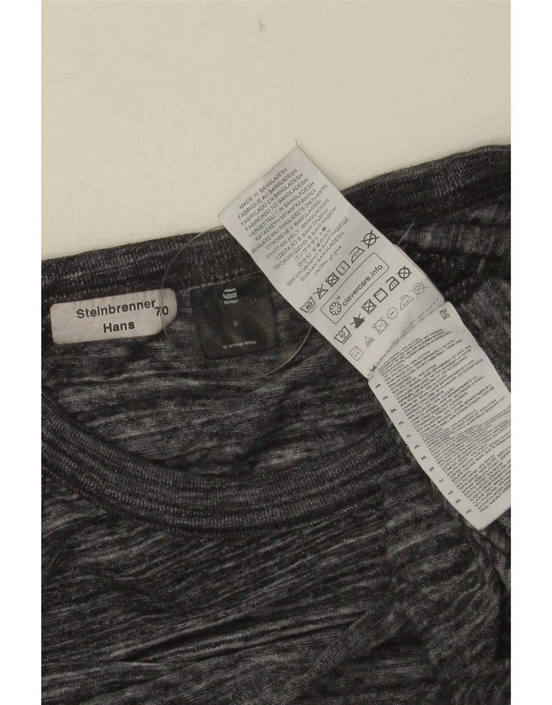 G-Star Homme Top Manches Longues Petit Gris Pinstripe Polyester