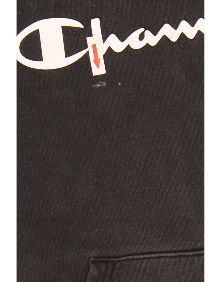 Champion Pull à Capuche Graphique Homme Noir Moyen Coton
