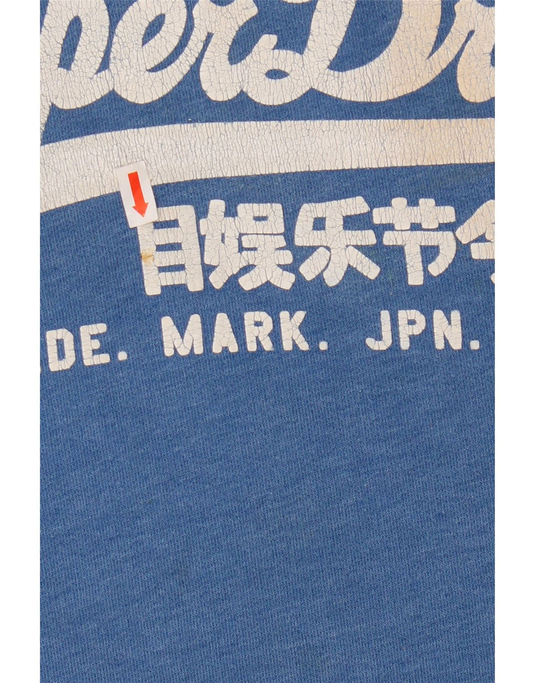 Superdry Pull à capuche graphique pour homme en coton bleu moyen