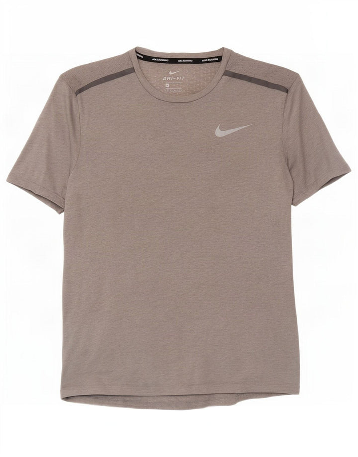 Nike Homme Dri Fit T-Shirt Haut Gris Moyen Polyester