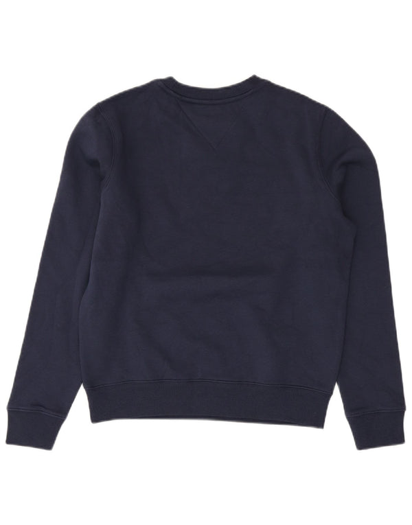 TOMMY HILFIGER Pull-over surdimensionné pour femme UK 6 XS Bleu marine Coton