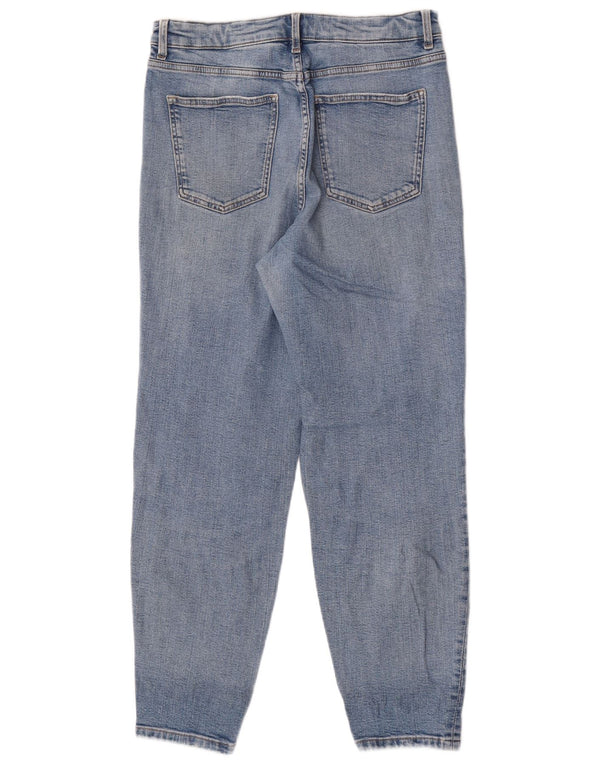 Marks & Spencer Jean fuselé taille haute pour femme UK 12 Medium W30 L28 Bleu