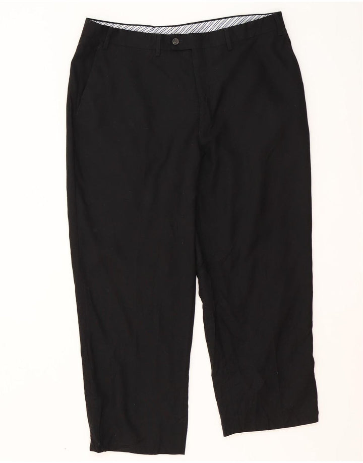 Izod Pantalon de Costume Droit Homme W38 L26 Noir Polyester