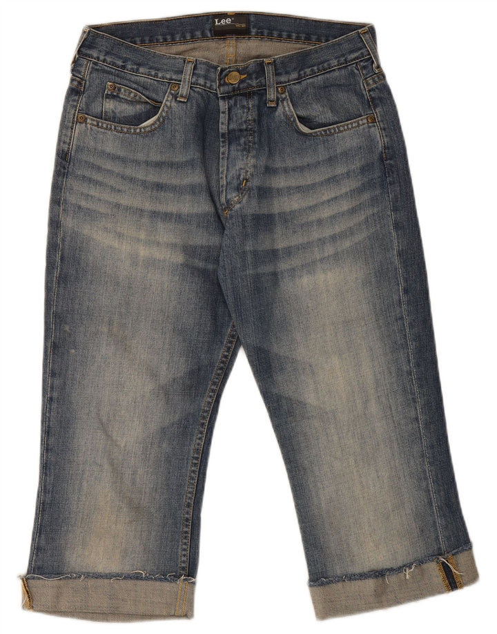 Lee Denver Capri Jeans W32 L20 Femme Bleu Coton
