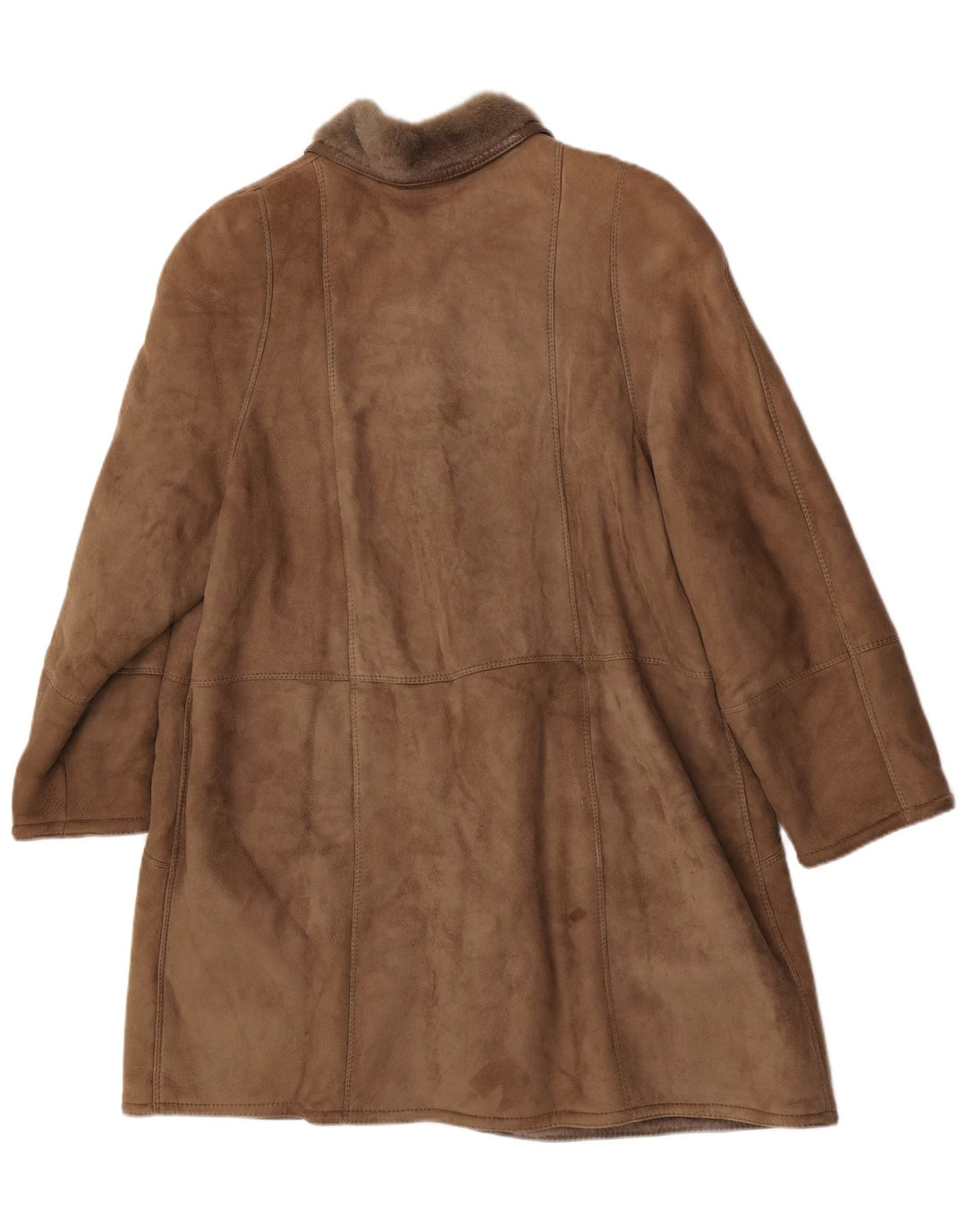 Skinni Manteau surdimensionné en peau de mouton pour femme IT 50 XL Marron