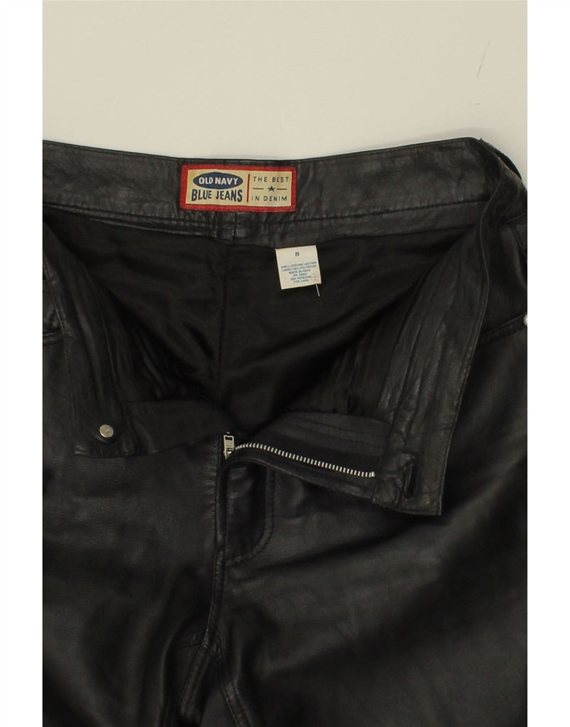 OLD NAVY Womens Bootcut Leather Trousers US 8 Medium W30 L30 Black Leather Vintage Old Navy and Second-Hand Old Navy from Messina Hembry 