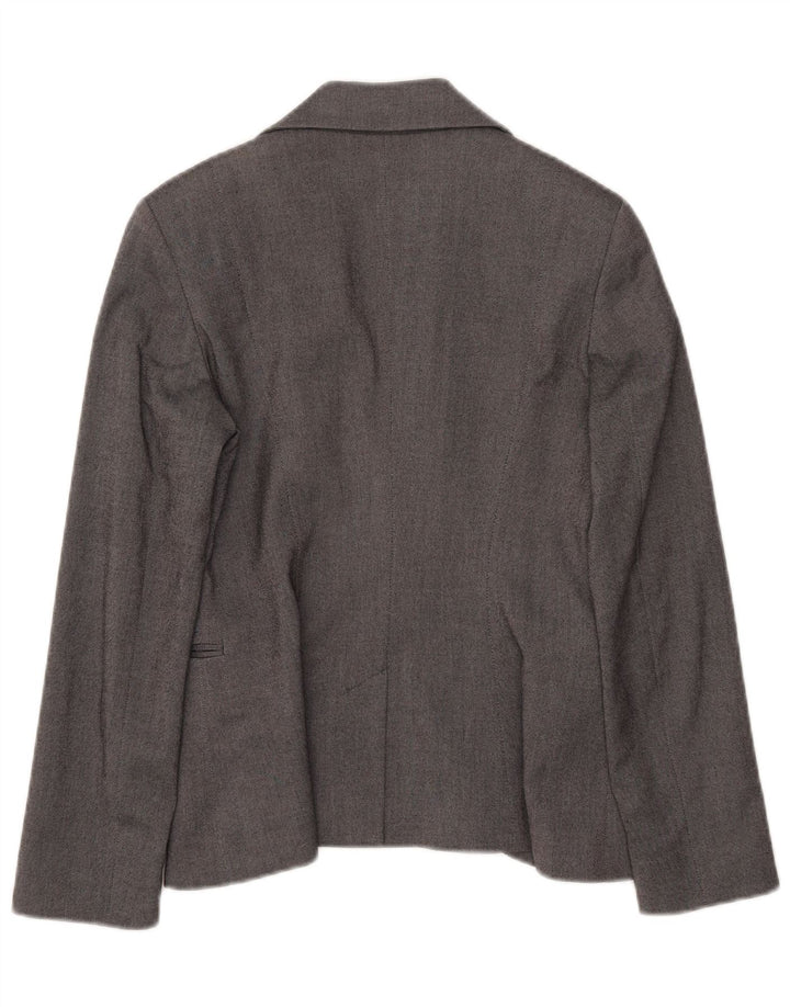 Sisley Veste Blazer 1 Bouton Femme UK 8 Small Gris