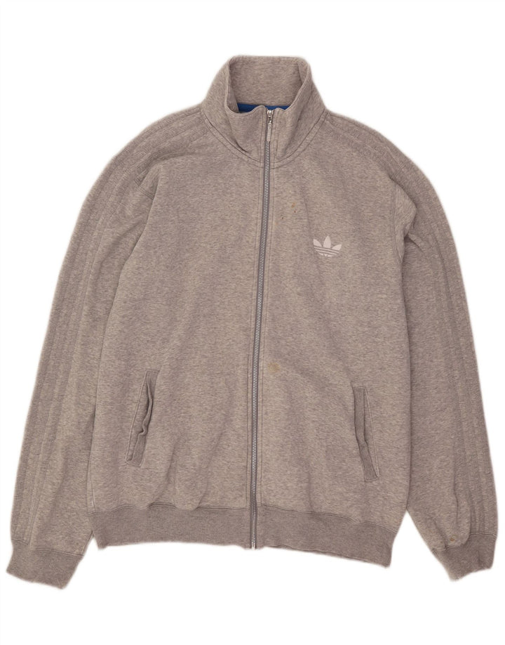 Adidas Veste de survêtement pour homme XL en coton moucheté gris